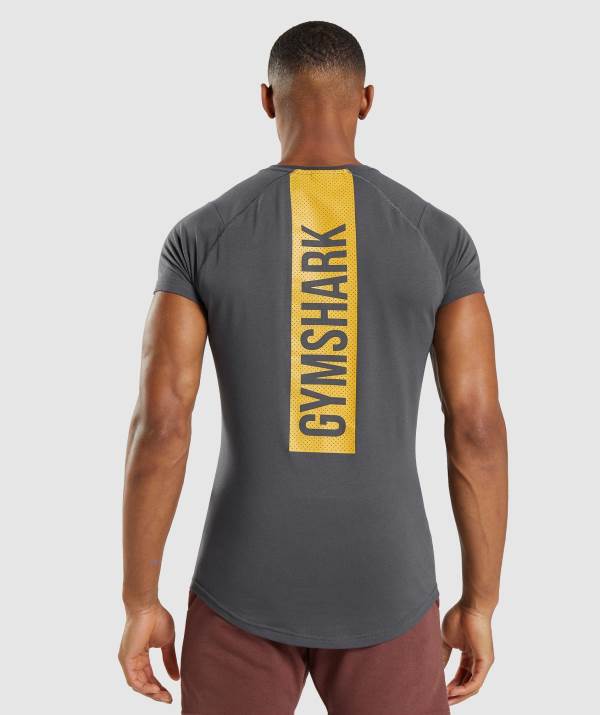 Panske Tricka Gymshark Bold Čierne Siva | ZC2786540